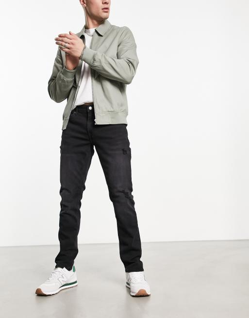 Only & Sons - Loom - Jean slim effet usé - Noir délavé 