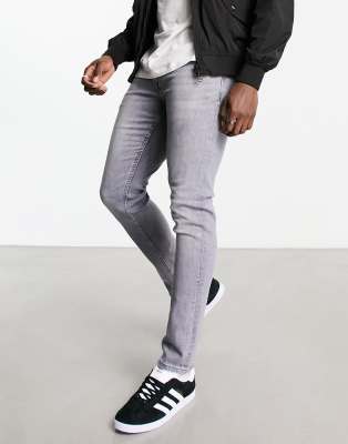 Only & Sons Loom slim fit jeans in grey wash  - ASOS Price Checker