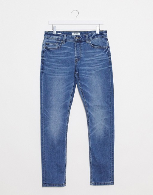 Only & Sons LOOM mid blue wash jeans in slim