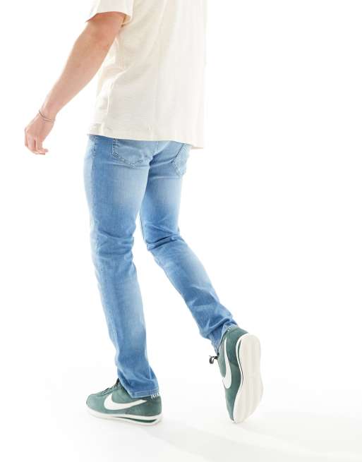 Only & Sons – Loom – Schmal geschnittene Jeans in verwaschenem Hellblau, 3 von 5