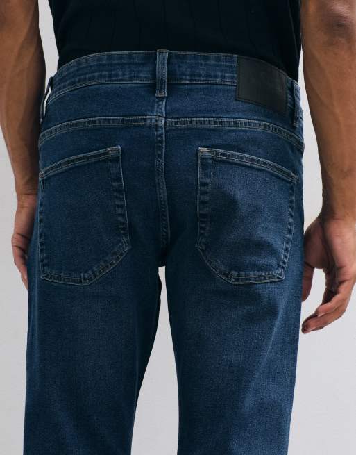 ONLY & SONS Loom slim fit jeans i mørkeblå rinse, 4 af 5