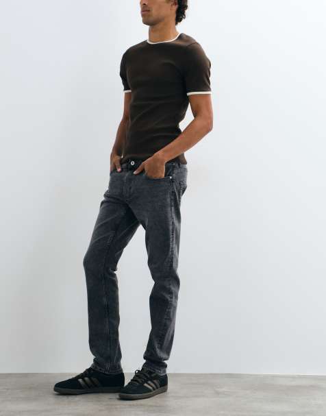 ONLY & SONS Loom slim fit jeans in dark-gray wash - view 1