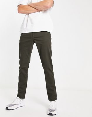 Only & Sons Loom slim fit jeans in dark khaki