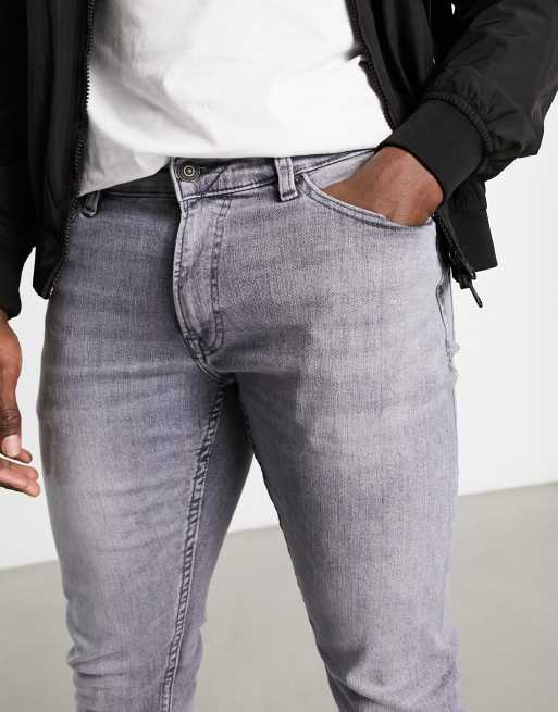 Only & Sons Loom slim fit jeans in gray wash, 3 of 4