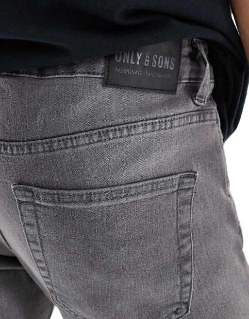 Only & Sons Loom slim fit jeans in gray wash, 2 of 5
