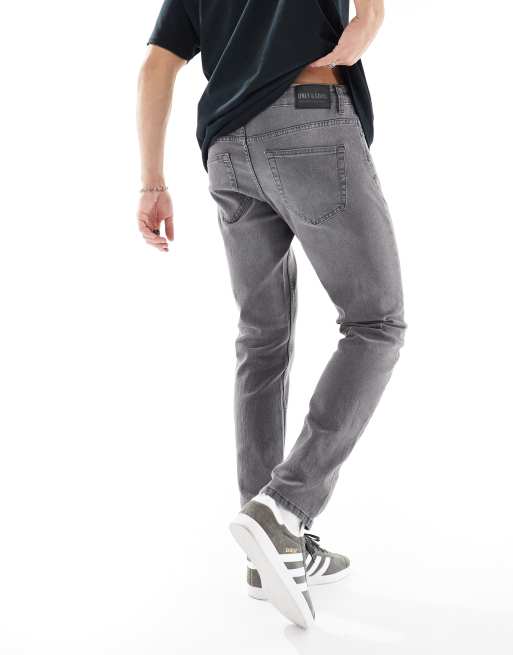 ONLY & SONS Loom slim fit jeans in grey wash, 3 of 5