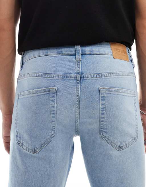Only & Sons - Loom - Slim-fit jeans in lichte wassing, 4 van 5