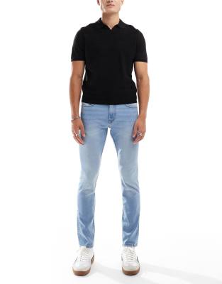 ONLY & SONS loom slim fit jeans in light wash