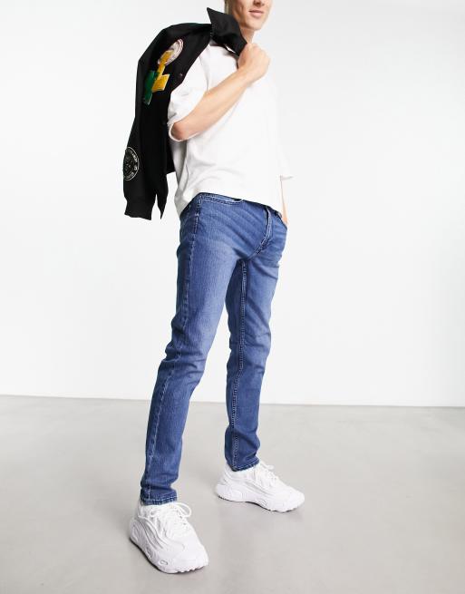 Only & Sons Loom slim fit jeans in mid blue, 4 of 4