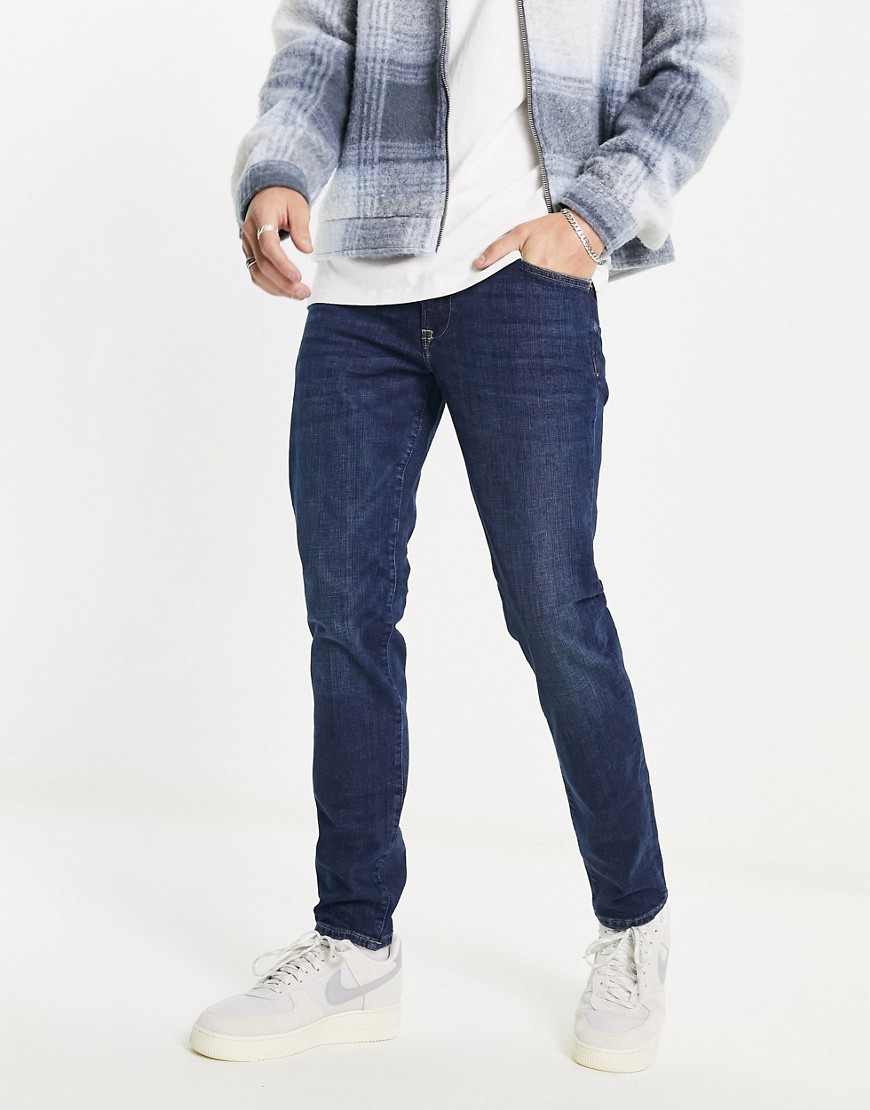 ONLY & SONS Loom slim fit jeans in mid wash-Blue