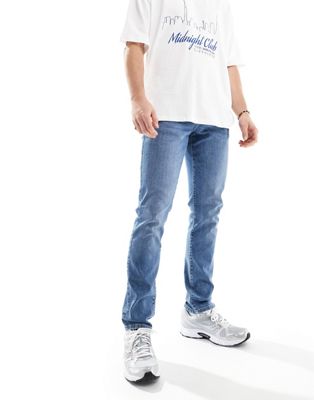 ONLY & SONS Loom slim fit jeans in mid wash