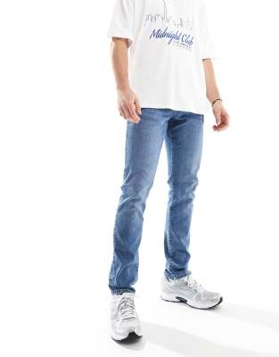 ONLY & SONS Loom slim fit jeans in mid wash