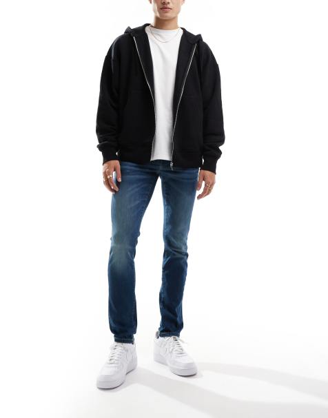 ONLY & Sons - Loom - Slim-fit jeans in middenblauw met wassing - view 1