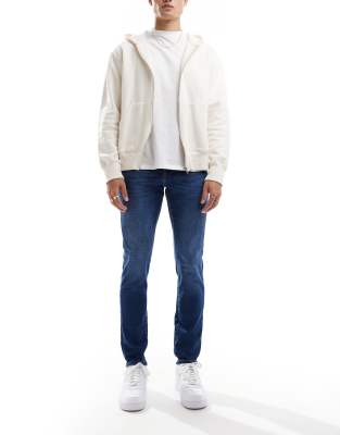 Only & Sons Loom Slim Fit Jeans In Washed Indigo-navy