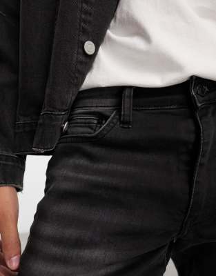 Only & Sons Loom Slim Fit Stretch Jeans In Black