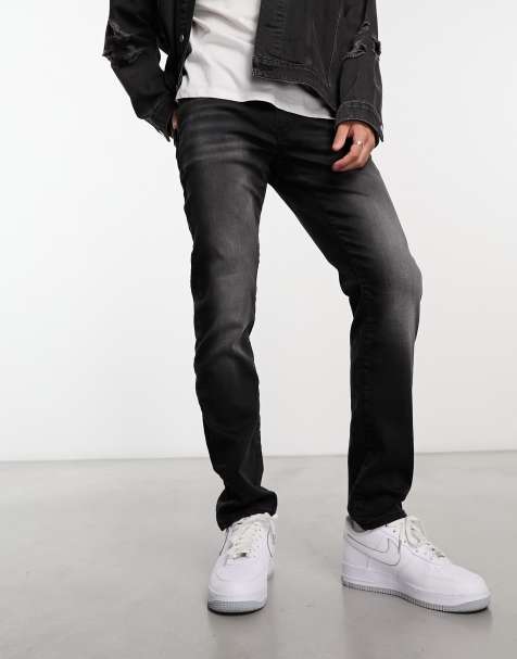 Only & Sons - Loom - Slim-fit stretchjeans in zwart met wassing - view 1