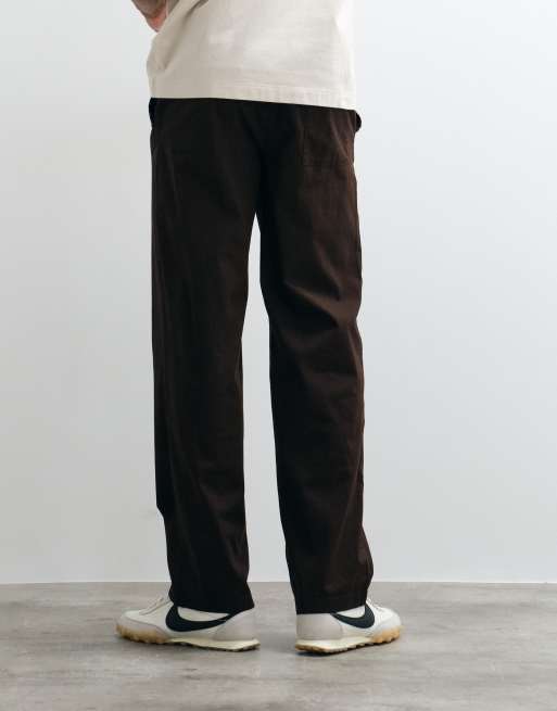 ONLY & SONS loose fit bomullsbyxor i choklad, 3 av 5