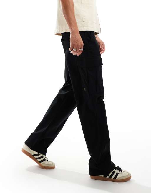 ONLY & SONS loose fit cargo pants in black