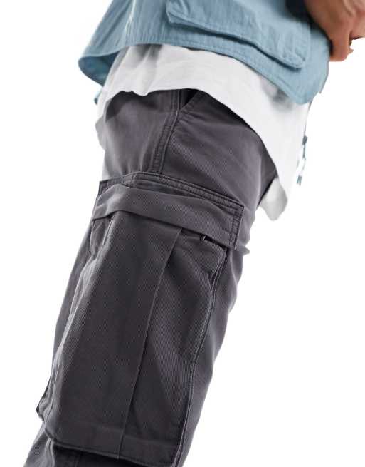Only & Sons loose fit cargo pants in gray | ASOS