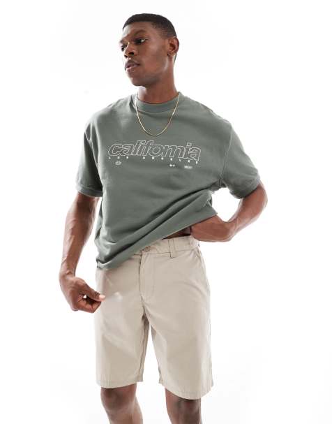 ONLY & SONS loose fit chino shorts in beige - view 1