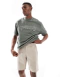 [ONLY & SONS] ONLY & SONS loose fit chino shorts in beige-Neutral S String