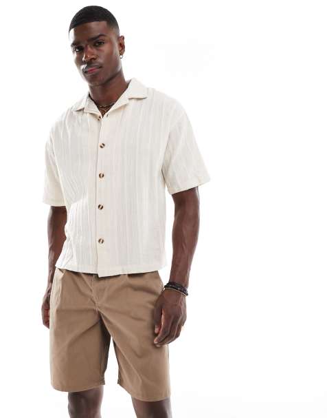 ONLY & SONS loose fit chino shorts in brown - view 1