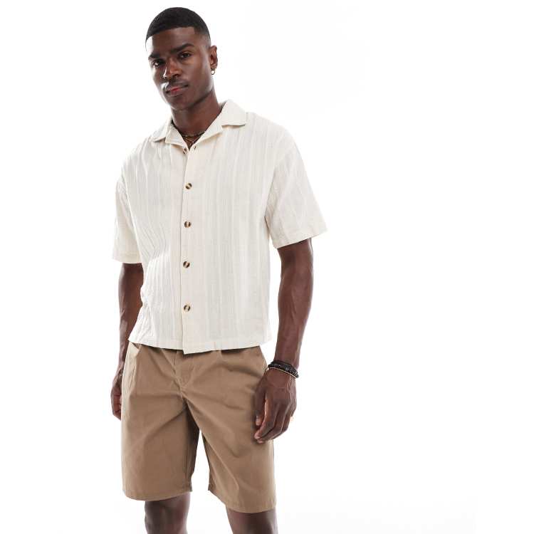 ONLY & SONS loose fit chino shorts in brown | ASOS