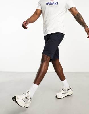 Only & Sons loose fit chino shorts in navy 