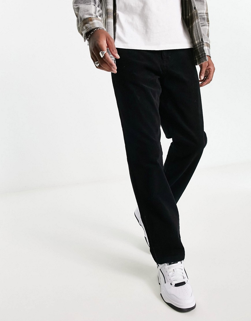 Only & Sons loose fit cord pants in black