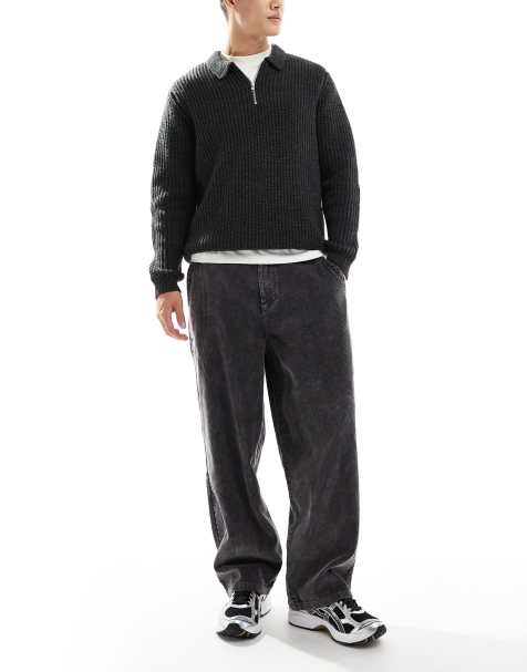 ONLY & SONS loose fit cord pants in washed gray - view 1