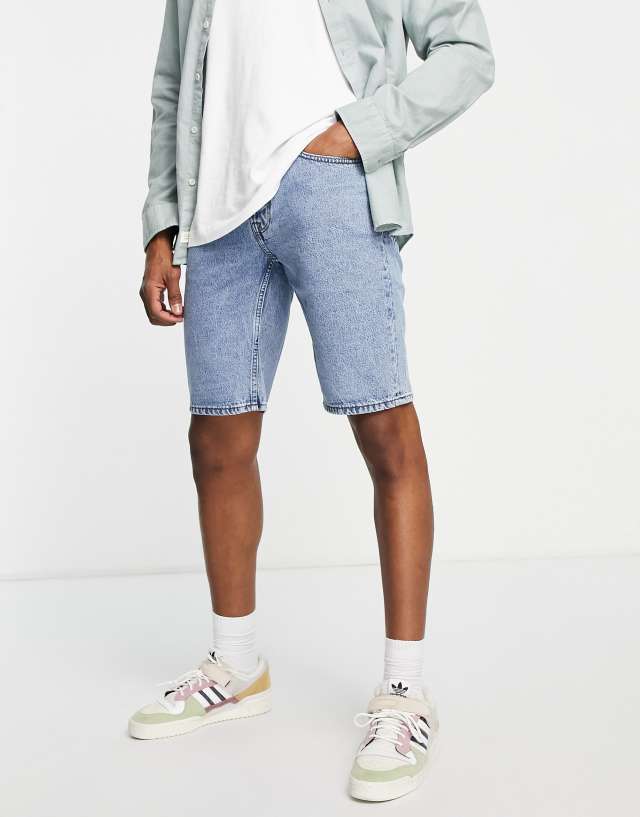 ONLY & SONS - loose fit denim shorts in light wash