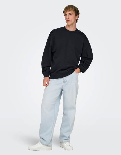 ONLY & SONS Loose-fit jeans in light blue denim - view 1