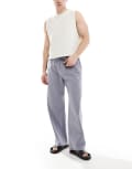 [ONLY & SONS] ONLY & SONS loose fit linen mix pants in washed grey L Quicksilver