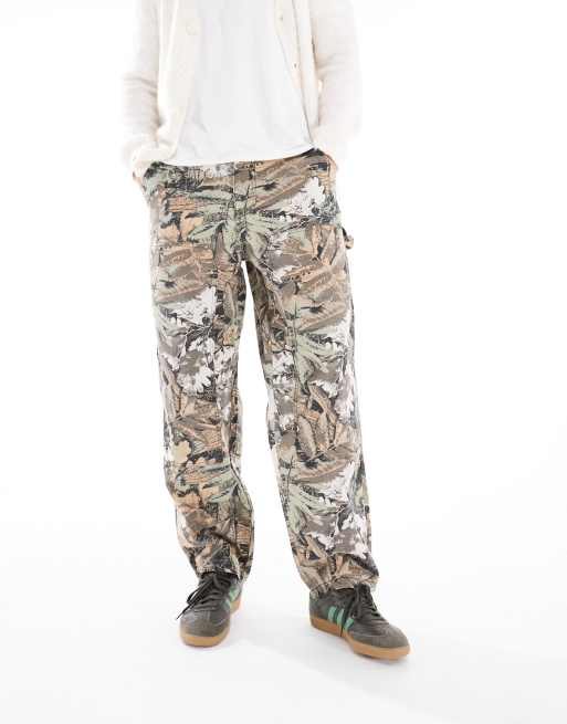 Camo pants beige fashion