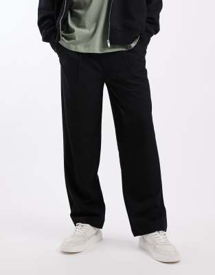 Only & Sons Loose Fit Pants In Black