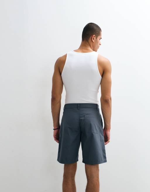 ONLY & SONS loose fit pleated shorts in charcoal, 4 of 9