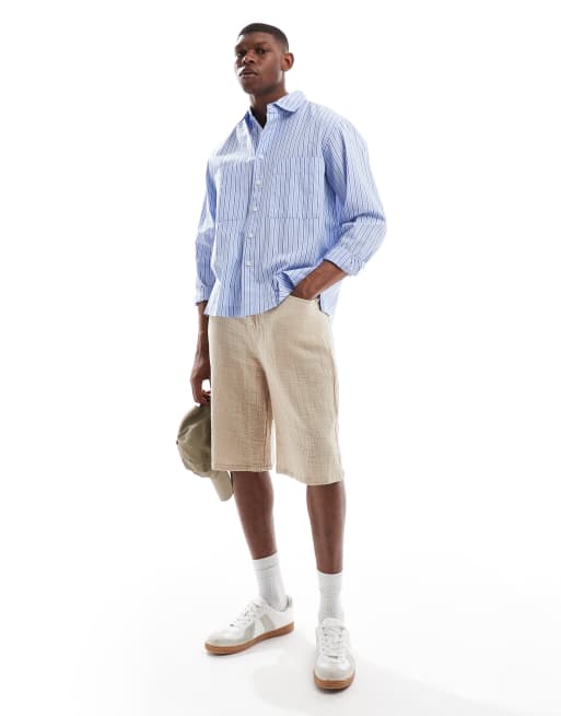 slim fit dress slacks Drop Shoulder Loose Fit Button Down Shirt Sewing Pattern – Patterns For Less main image 1