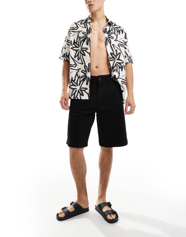 ONLY & SONS - loose fit short in black