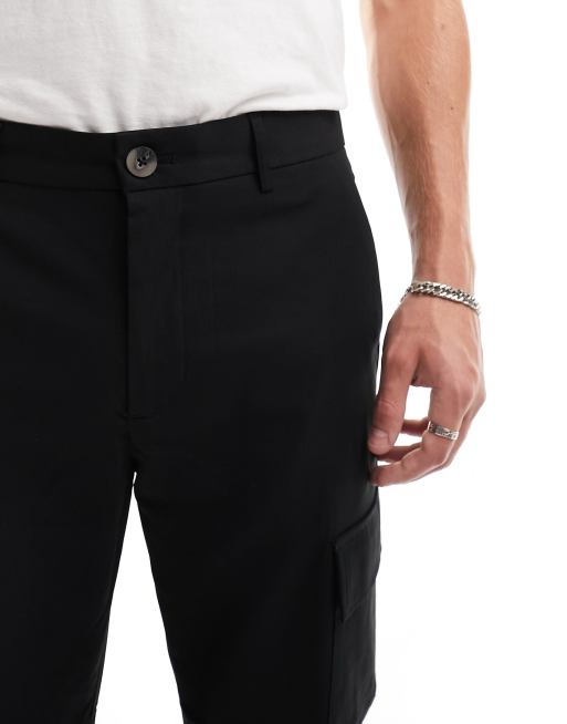 Regular-fit Black Cargo Pants