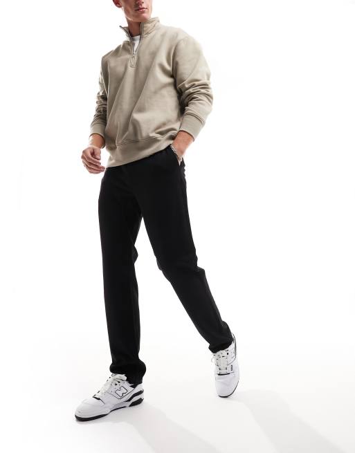 Only & Sons loose fit smart pants in black  