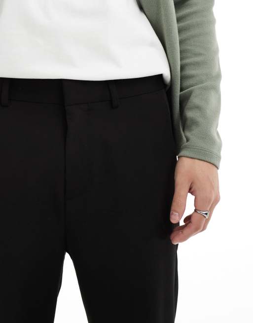 Only & Sons loose fit tailored pants in black, 3 of 5