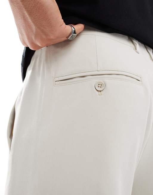 ONLY & SONS loose fit tailored pants in cream, 5 of 5