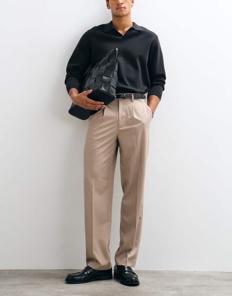 ONLY & SONS loose fit tailored trouser in chinchilla - view 1