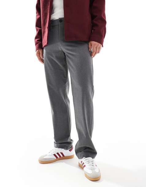 ONLY & SONS loose fit tailored trouser in grey - view 1