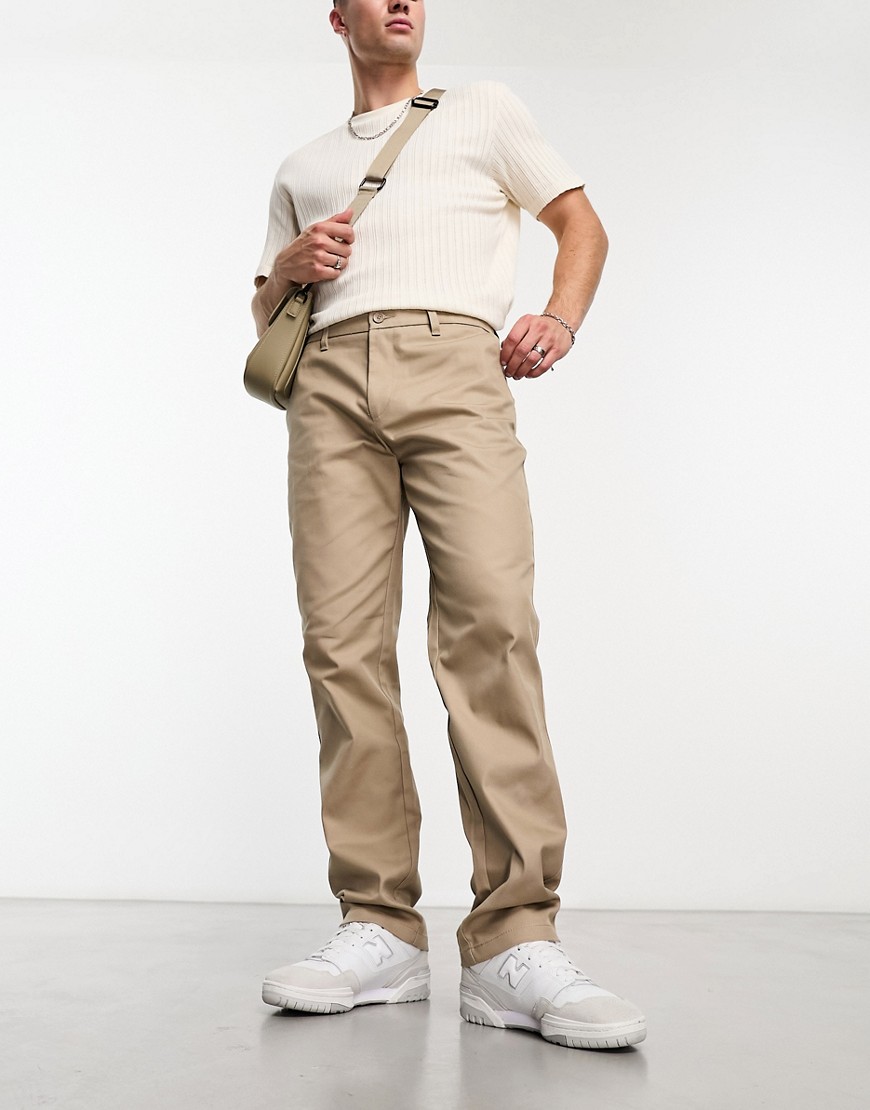 ONLY & SONS loose fit worker chino in beige-Neutral