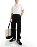 [ONLY & SONS] Only & Sons loose fit worker chinos in black W30 L32 Black
