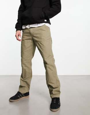 Only & Sons Loose Fit Worker Pants In Khaki-green