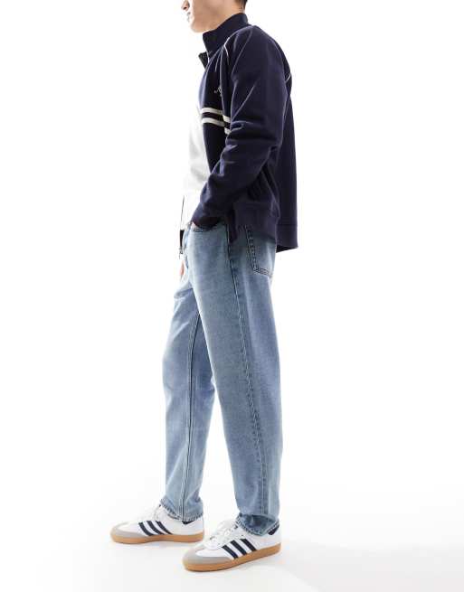 ONLY & SONS loose tapered jeans in light blue wash