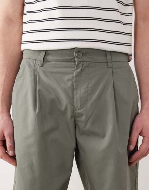 Only & Sons - Losvallende geplooide cargoshort in licht kaki, 5 van 5