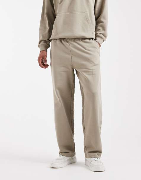 ONLY & SONS - Losvallende joggingbroek van premium 400gsm zware stof in beige, deel van co-ord set - view 1
